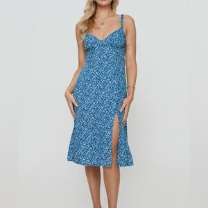 Princess Polly Georgia Print Blue Floral Midi Dress